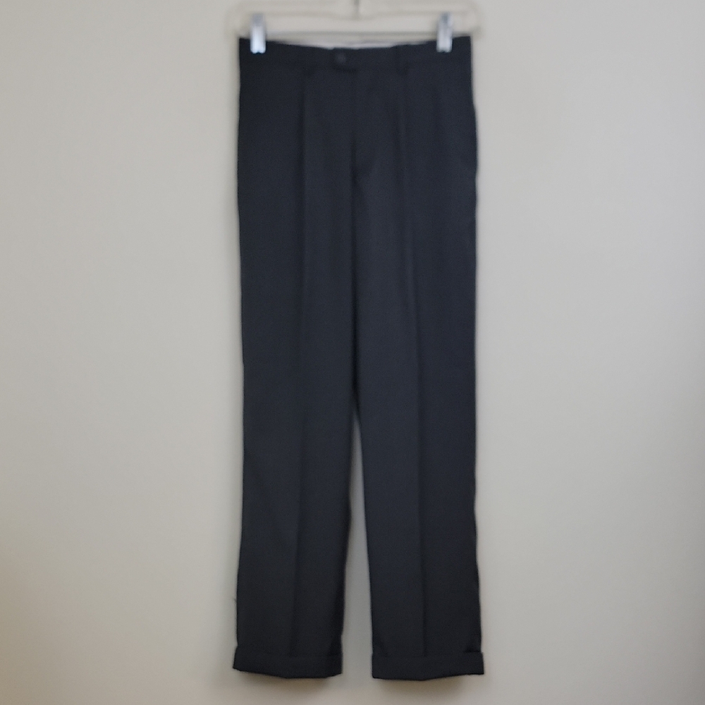 Nautica Dark Gray Cuffed Dress Pants Boys 12